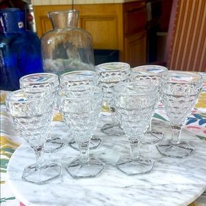 Set of 8 vintage American Fostoria 2056 cordial glasses